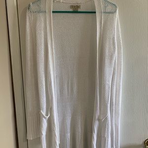 Lucky Brand Loose Knit White Cardigan